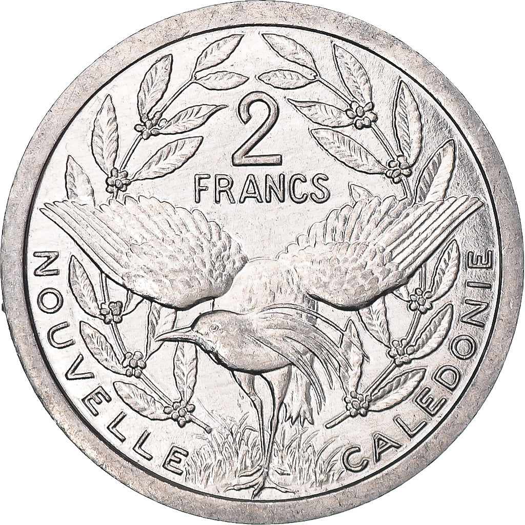 Moneta, Nuova Caledonia, 2 Francs, 1987, Paris, SPL, Alluminio, KM:14