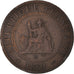 Coin, FRENCH INDO-CHINA, Cent, 1889, Paris, VF(30-35), Bronze, KM:1, Lecompte:41