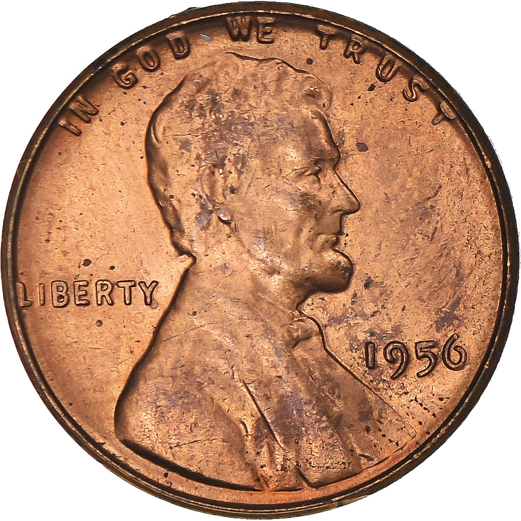 Monnaie, États-Unis, Lincoln Cent, Cent, 1956, U.S. Mint, Philadelphie, TB