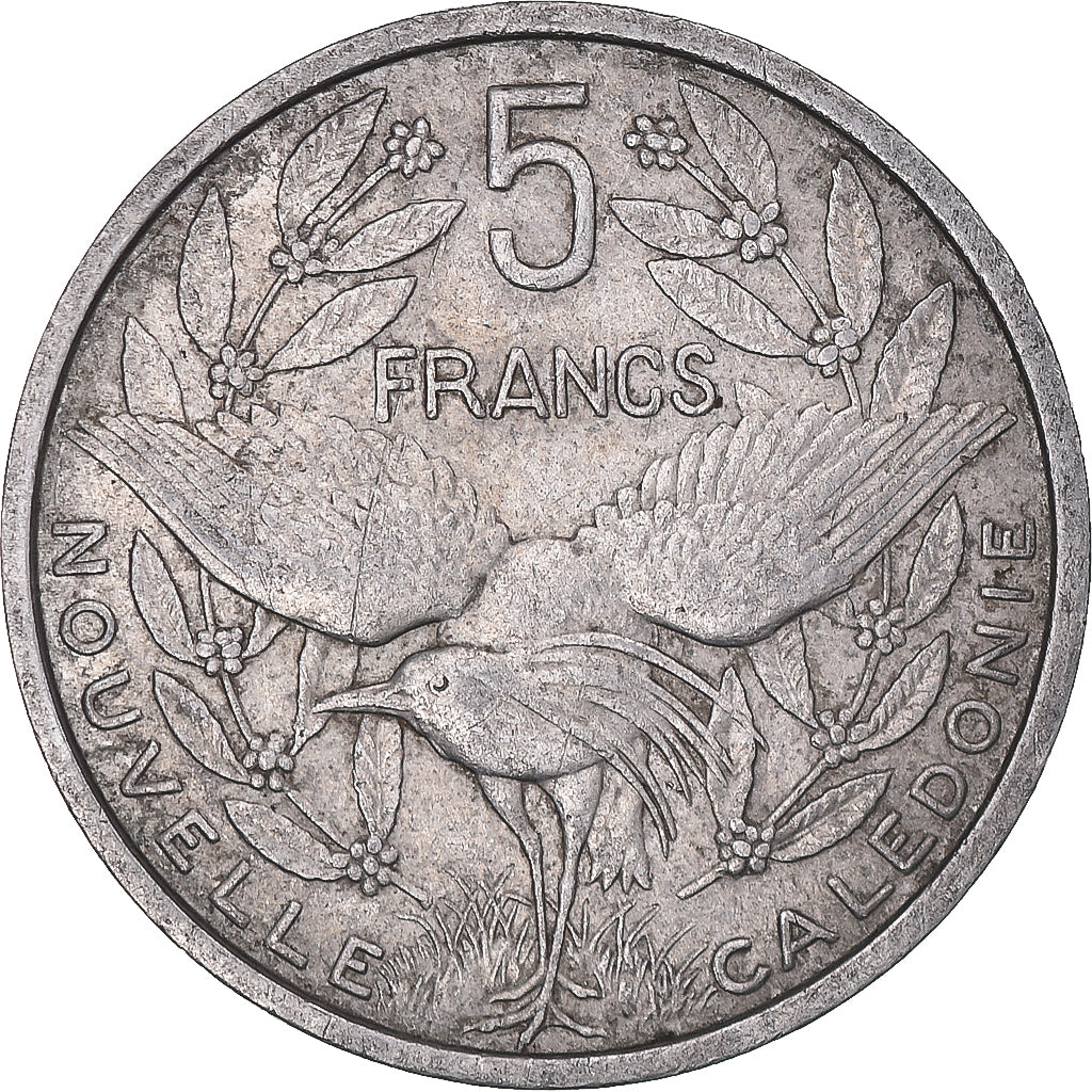 Moneta, Nuova Caledonia, 5 Francs, 1952, Paris, BB, Alluminio, KM:4, Lecompte:71