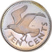 Moeda, Barbados, 10 Cents, 1973, Franklin Mint, MS(64), Cobre-níquel, KM:12