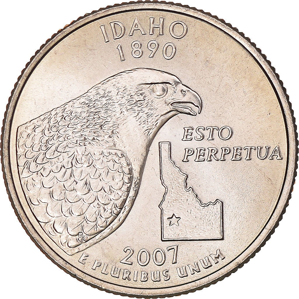 Coin, United States, Quarter Dollar, Quarter, 2007, U.S. Mint, Denver, Idaho