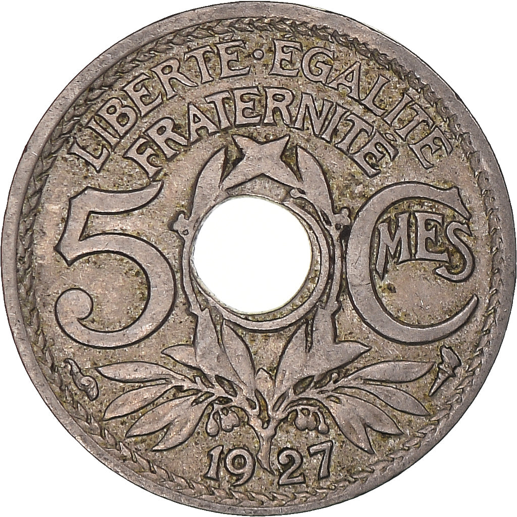 Coin, France, Lindauer, 5 Centimes, 1927, VF(20-25), Copper-nickel, KM:875