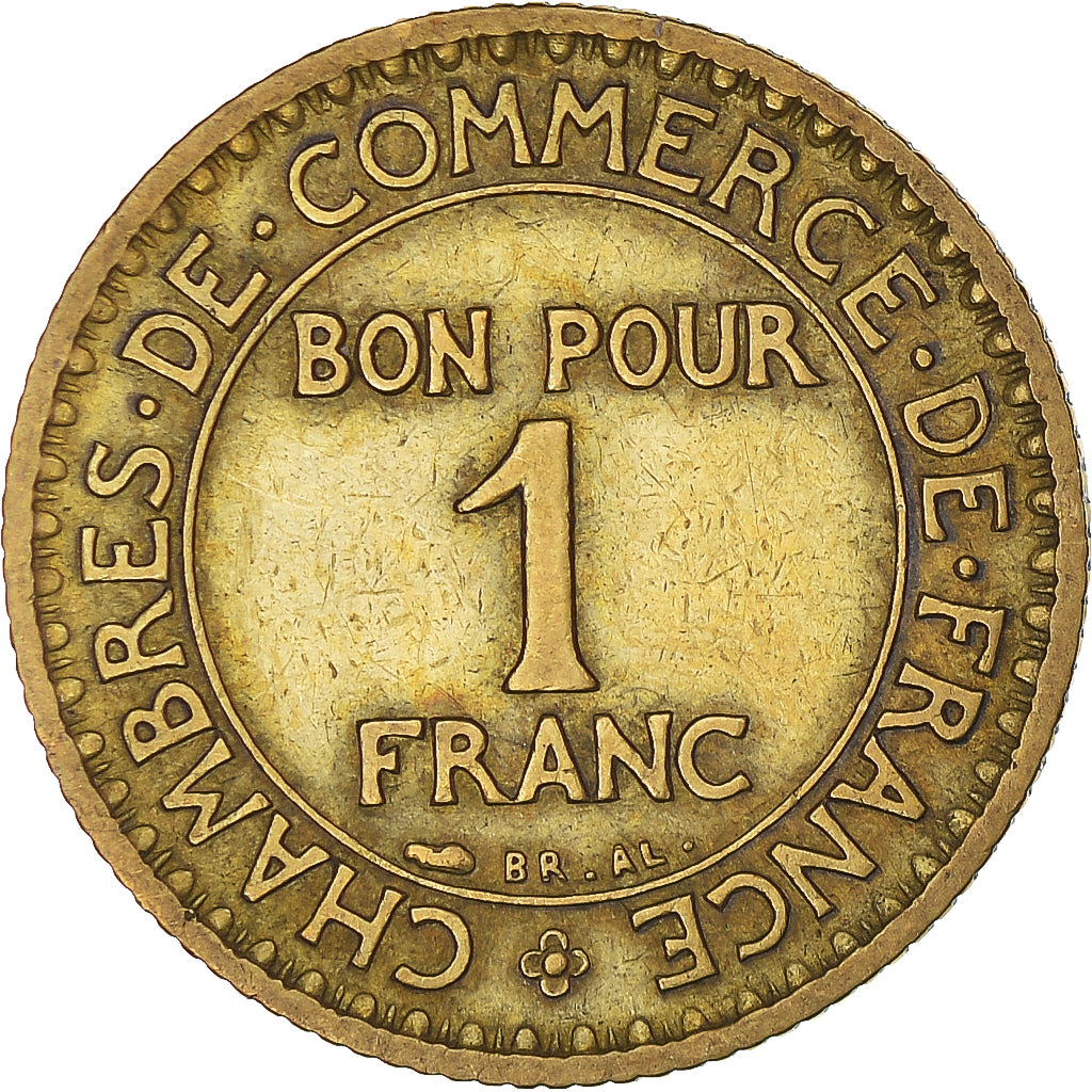 Münze, Frankreich, Chambre de commerce, Franc, 1923, Paris, Bon pour 1 Franc