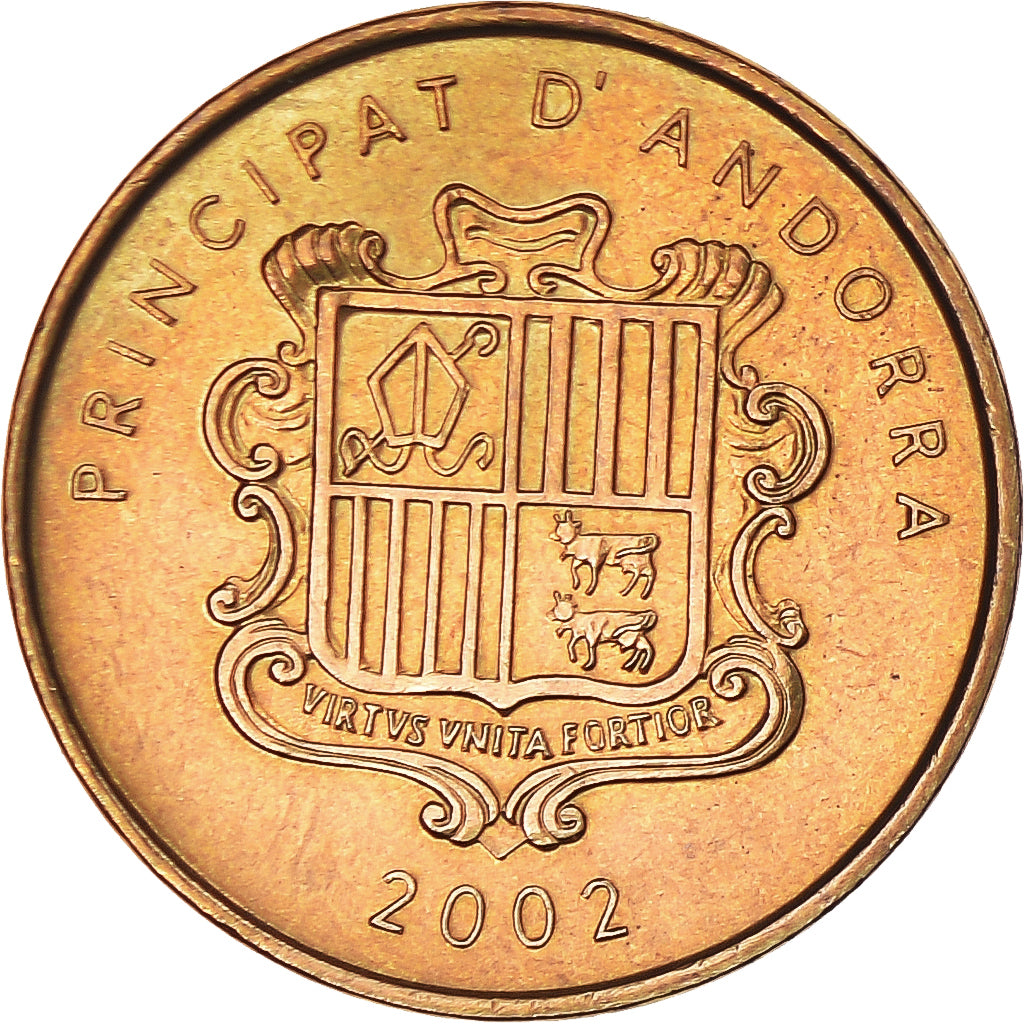 Monnaie, Andorre, 2 Centims, 2002, TTB, Laiton, KM:179