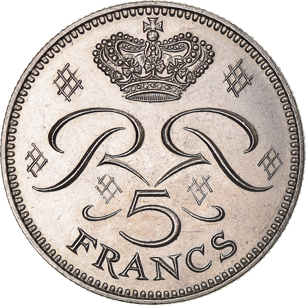 Moneta, Monaco, Rainier III, 5 Francs, 1971, SPL, Rame-nichel, KM:150