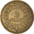 Munten, Frankrijk, Lavrillier, 5 Francs, 1945, Castelsarrasin, FR+