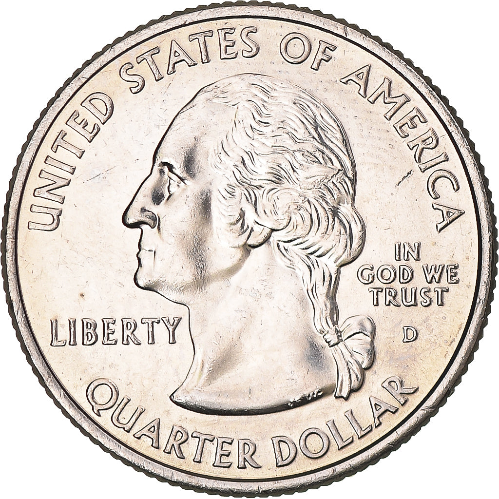 Moneta, USA, Quarter Dollar, Quarter, 2007, U.S. Mint, Denver, Washington 1889