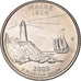 Moneta, Stati Uniti, Quarter Dollar, Quarter, 2003, U.S. Mint, Denver, Maine