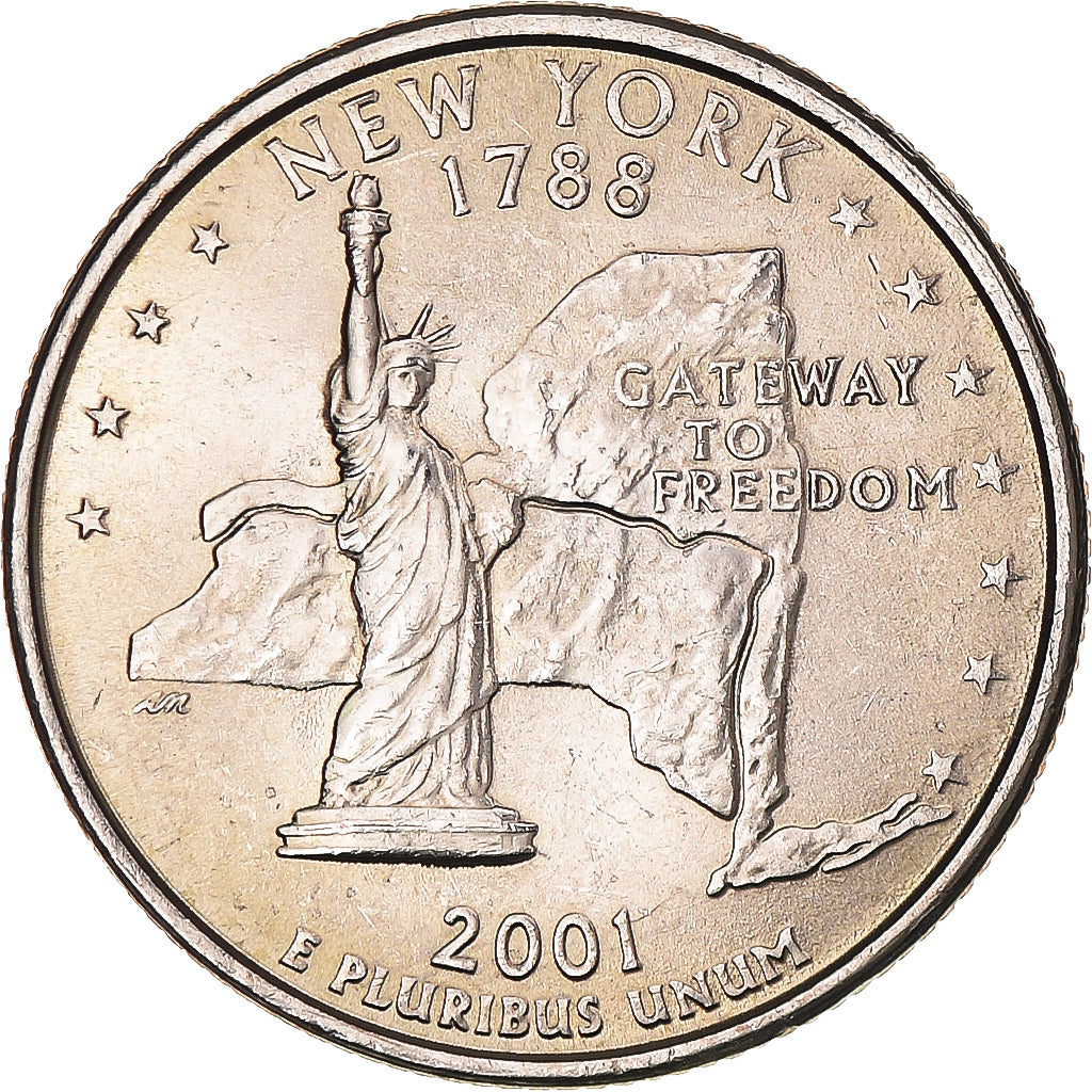 Moneta, Stati Uniti, Quarter Dollar, Quarter, 2001, U.S. Mint, Philadelphia, New