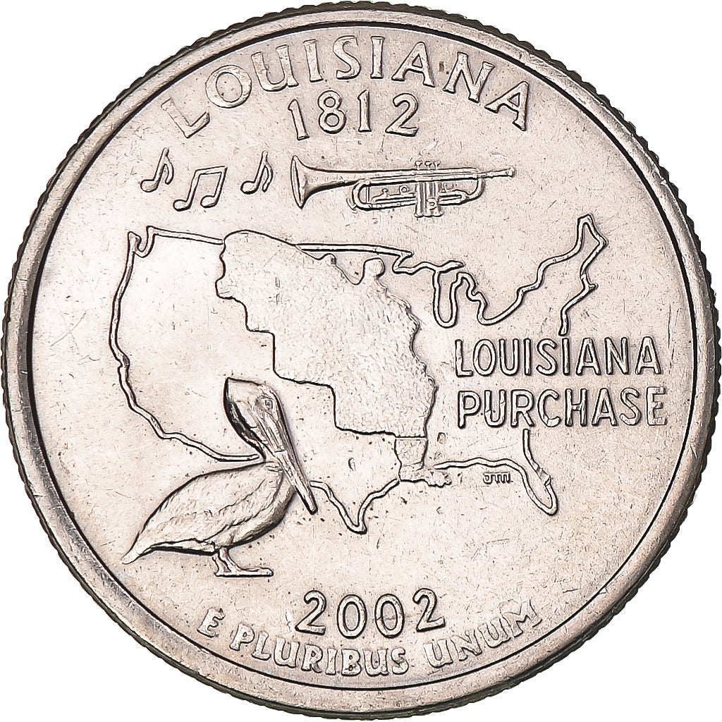 Moneta, Stati Uniti, Quarter Dollar, Quarter, 2002, U.S. Mint, Denver, Louisiana