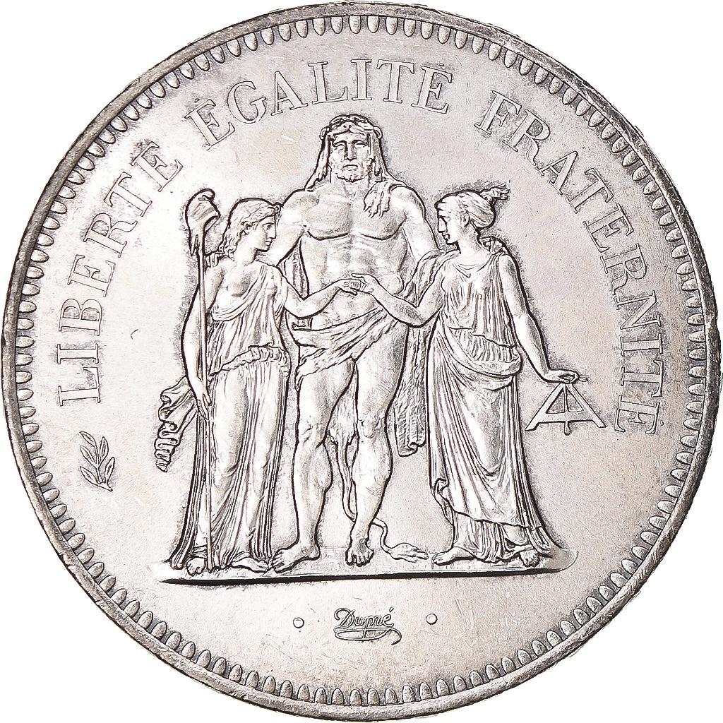Moneta, Francia, Hercule, 50 Francs, 1976, Paris, SPL-, Argento, KM:941.1