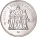 Moeda, França, Hercule, 50 Francs, 1976, Paris, AU(55-58), Prata, KM:941.1
