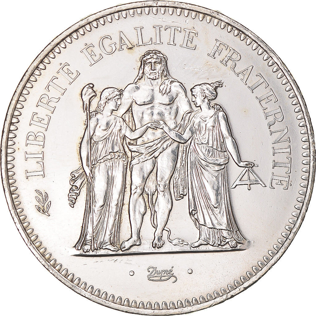 Coin, France, Hercule, 50 Francs, 1978, Paris, MS(63), Silver, KM:941.1