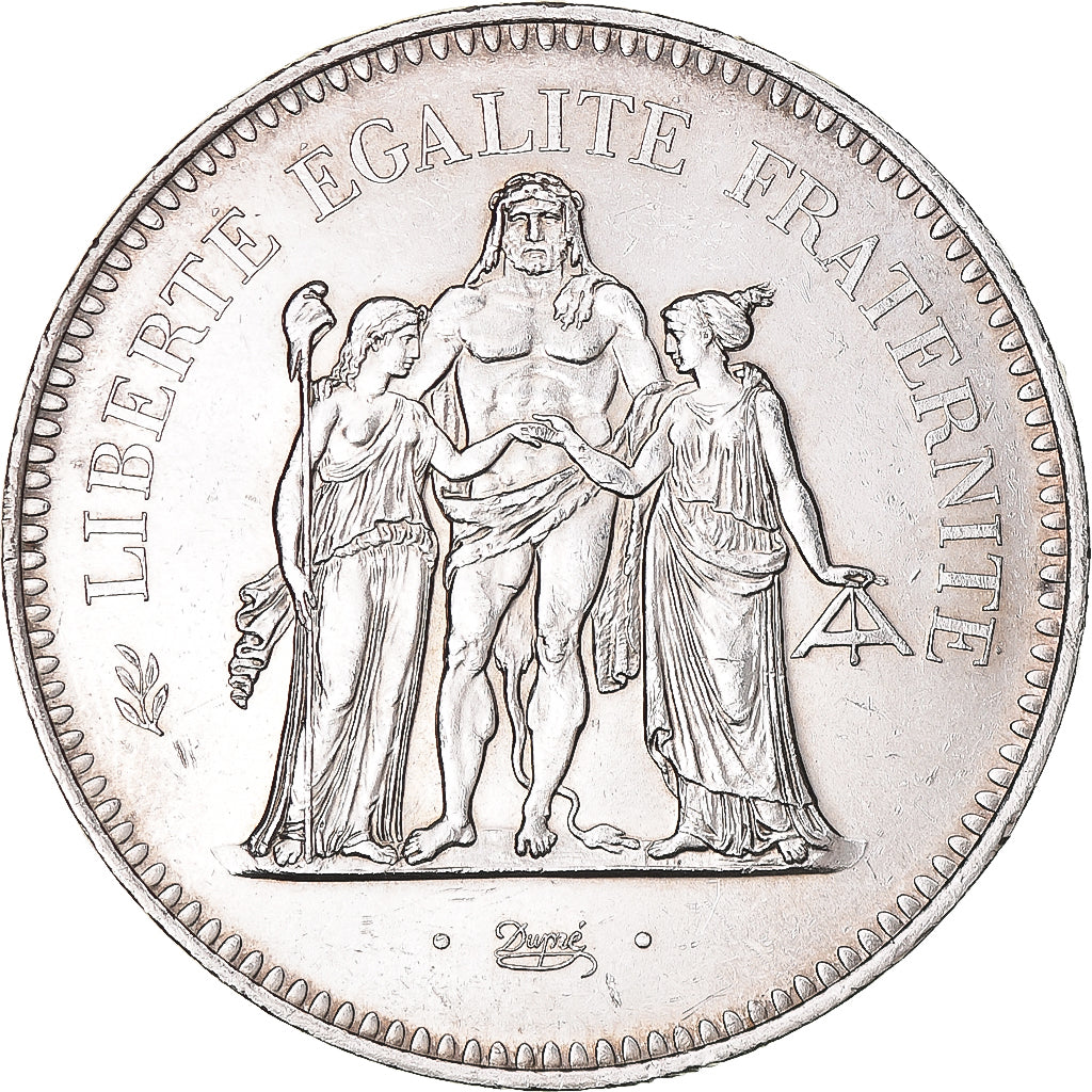 Münze, Frankreich, Hercule, 50 Francs, 1975, Paris, UNZ, Silber, KM:941.1