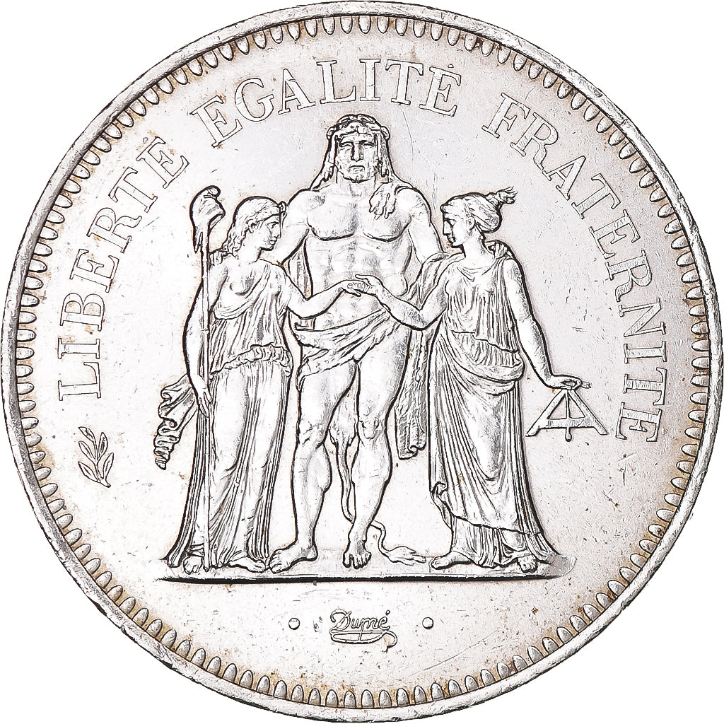 Coin, France, Hercule, 50 Francs, 1978, Paris, MS(63), Silver, KM:941.1