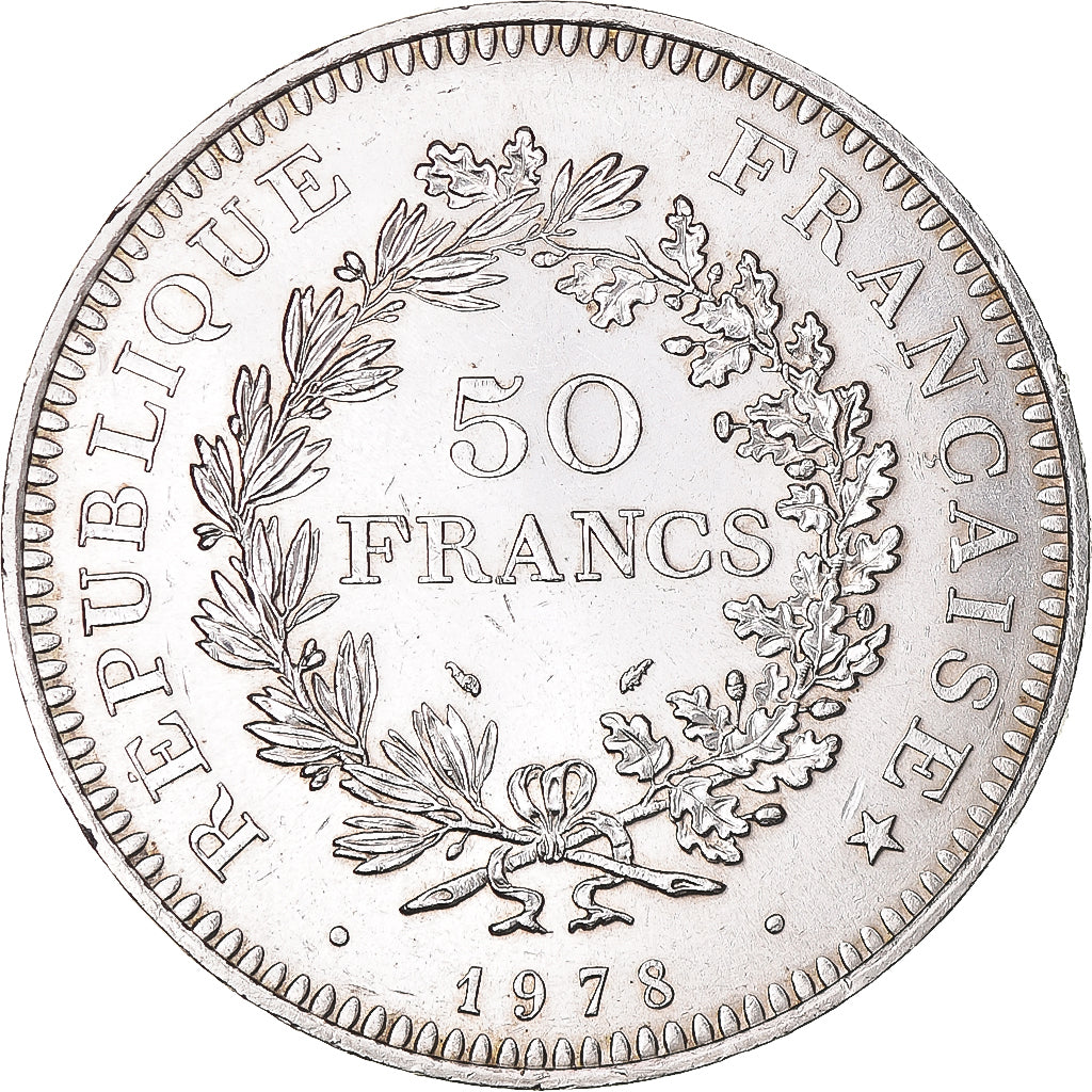 Coin, France, Hercule, 50 Francs, 1978, Paris, MS(63), Silver, KM:941.1