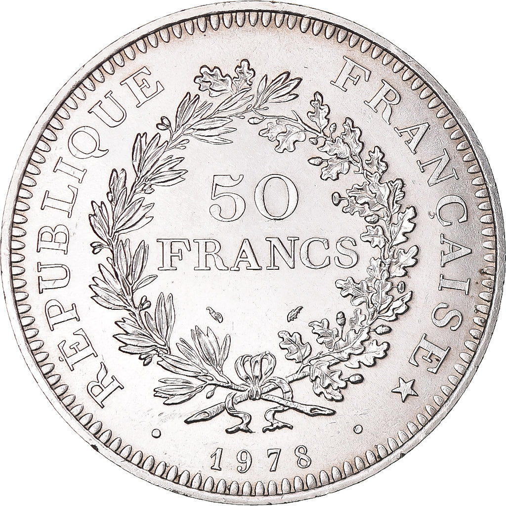 Münze, Frankreich, Hercule, 50 Francs, 1978, Paris, UNZ, Silber, KM:941.1