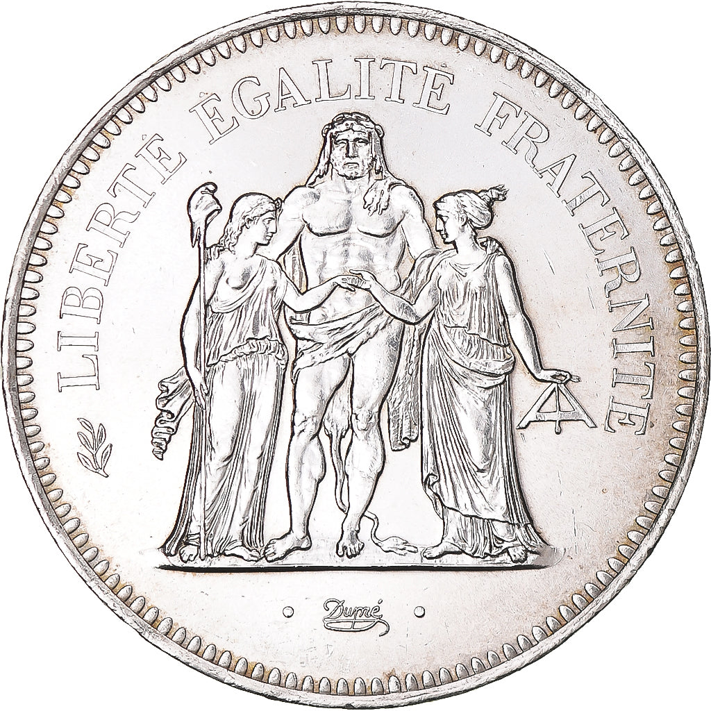 Coin, France, Hercule, 50 Francs, 1978, Paris, MS(63), Silver, KM:941.1