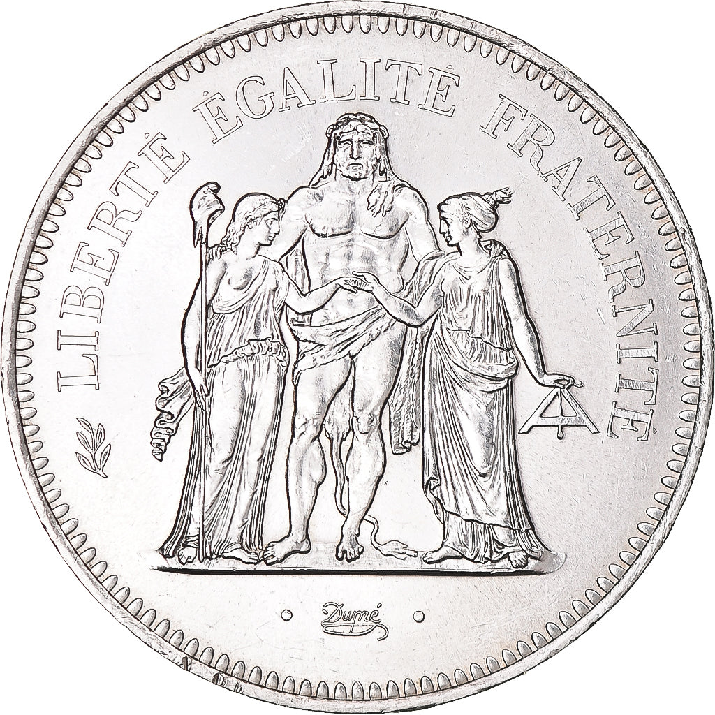 Coin, France, Hercule, 50 Francs, 1978, Paris, MS(63), Silver, KM:941.1