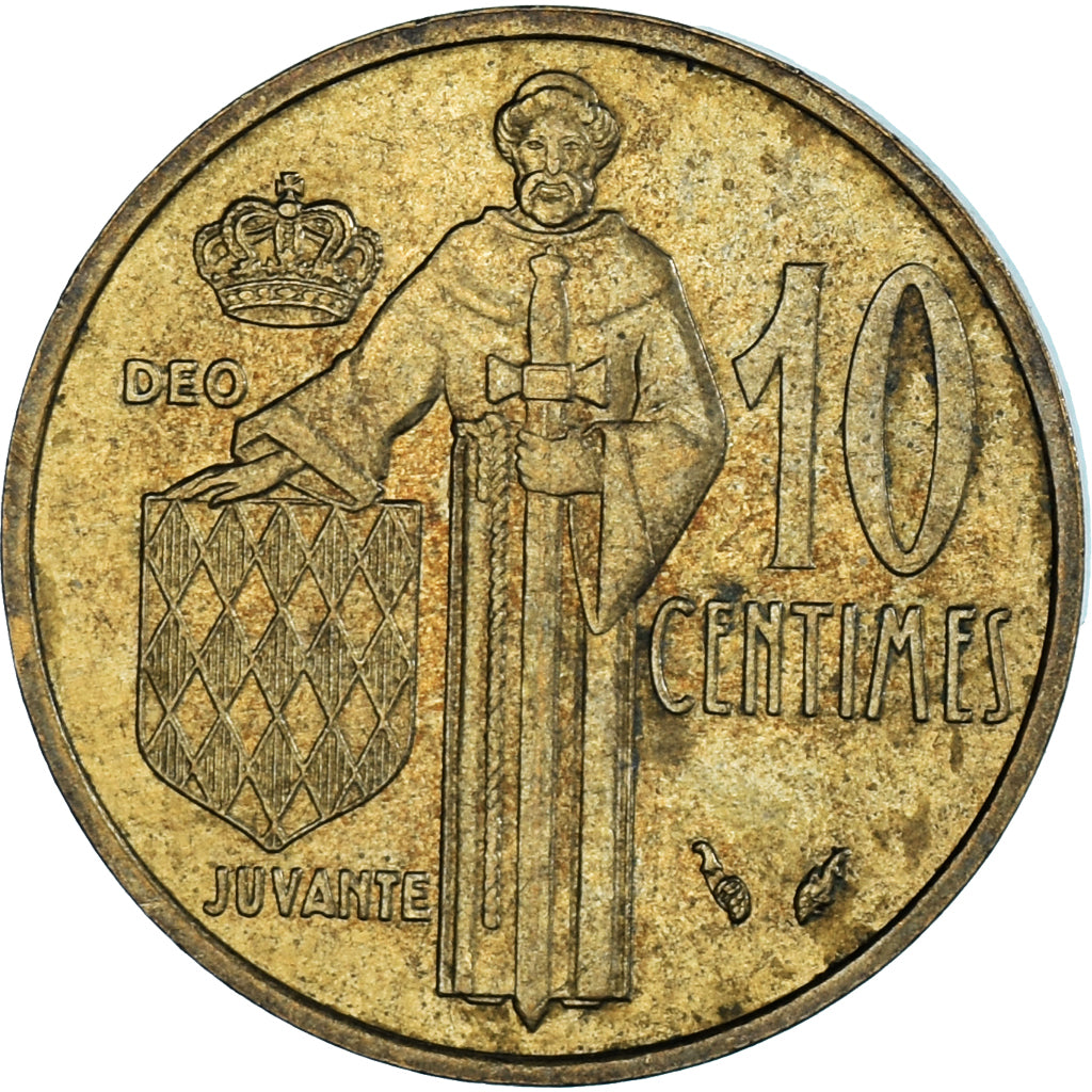 Munten, Monaco, Rainier III, 10 Centimes, 1976, FR, Aluminum-Bronze, KM:142