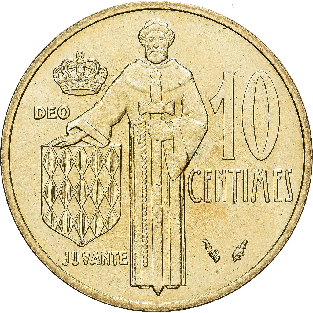 Coin, Monaco, Rainier III, 10 Centimes, 1978, MS(60-62), Aluminum-Bronze, KM:142