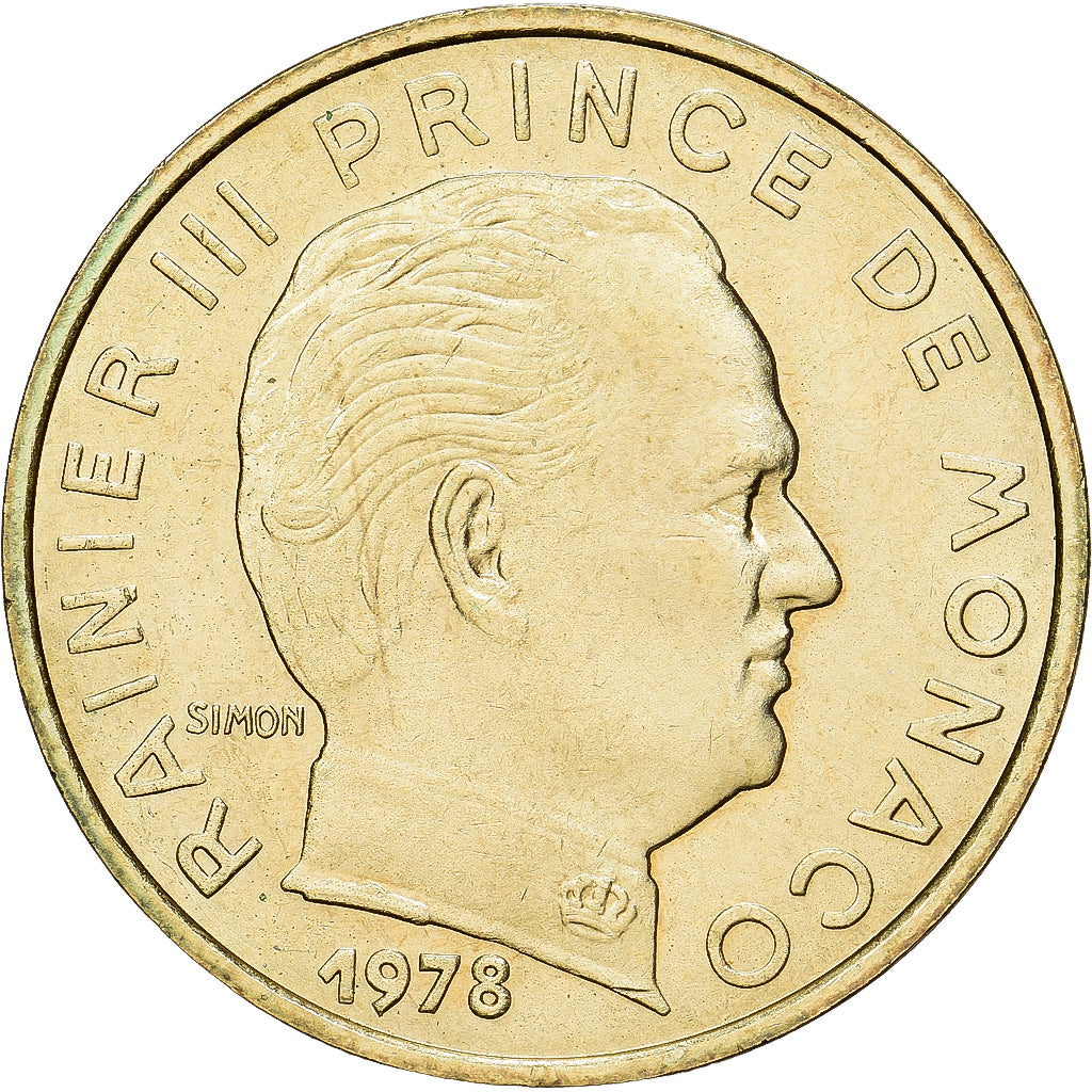 Coin, Monaco, Rainier III, 10 Centimes, 1978, AU(55-58), Aluminum-Bronze, KM:142