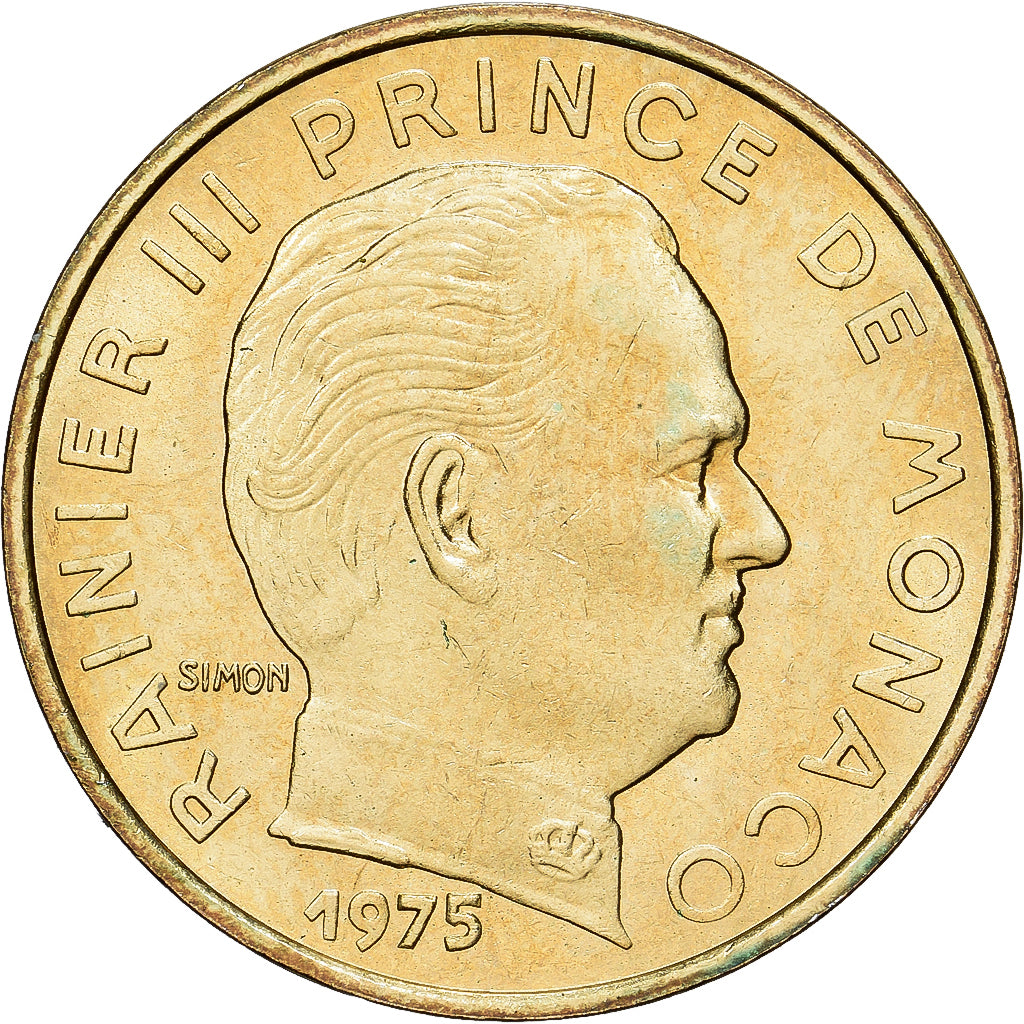 Moneda, Mónaco, Rainier III, 10 Centimes, 1975, EBC+, Aluminio - bronce