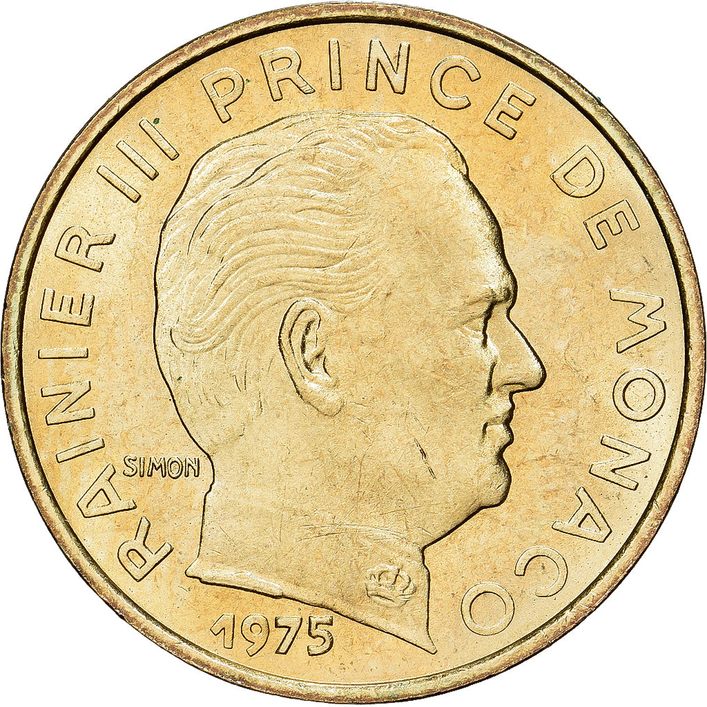 Coin, Monaco, Rainier III, 10 Centimes, 1975, Prince de Monaco, EF(40-45)