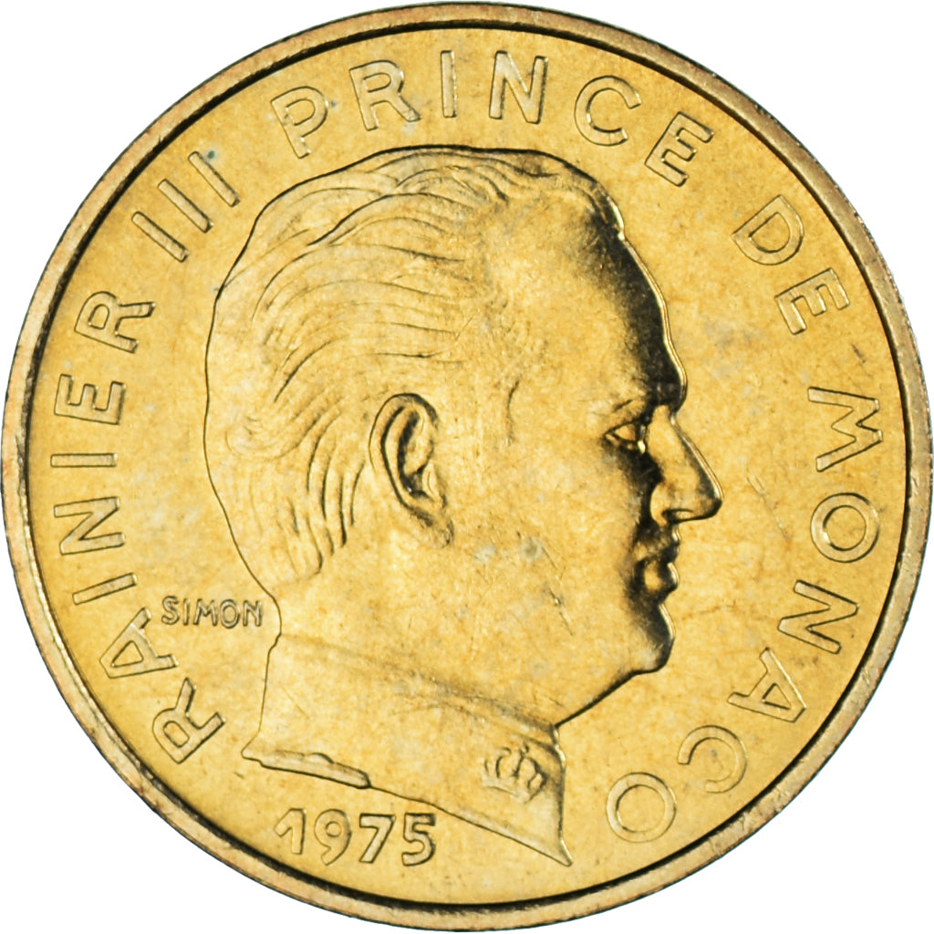 Coin, Monaco, Rainier III, 10 Centimes, 1975, Prince de Monaco, EF(40-45)