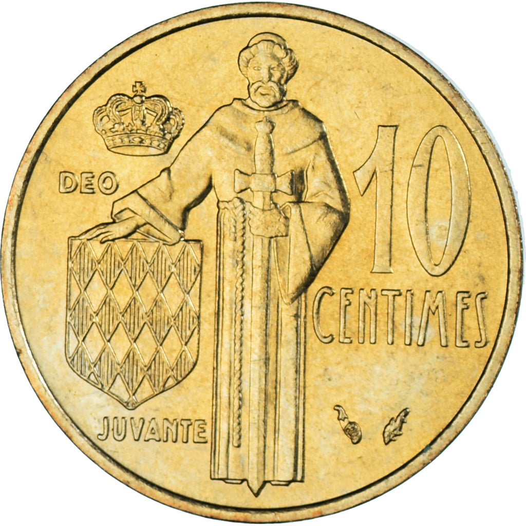 Coin, Monaco, Rainier III, 10 Centimes, 1975, Prince de Monaco, EF(40-45)
