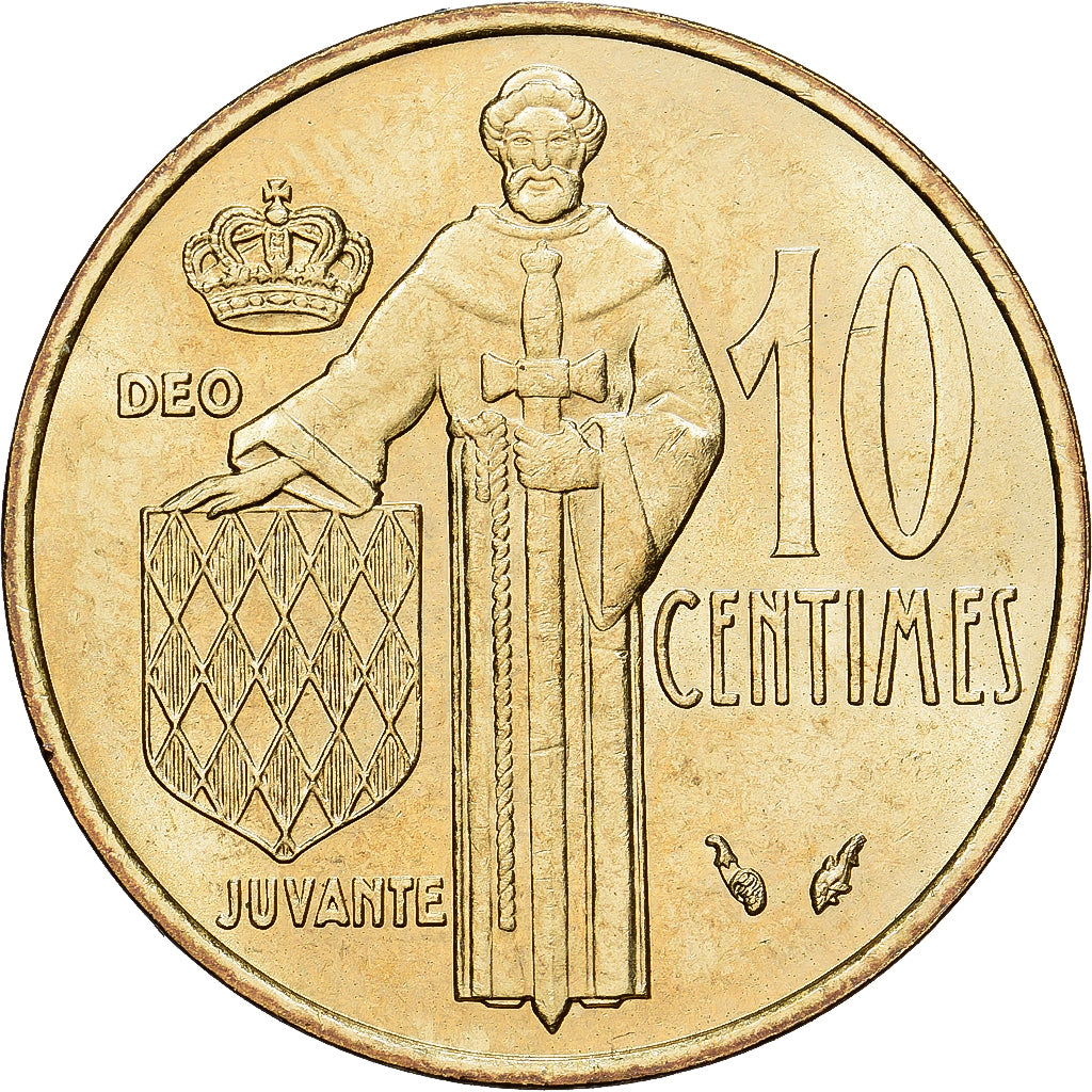 Coin, Monaco, Rainier III, 10 Centimes, 1975, Prince de Monaco, EF(40-45)