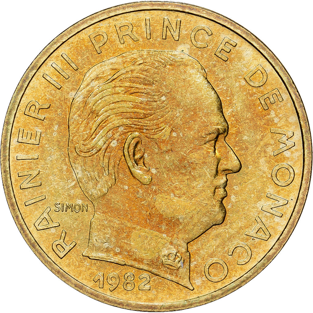 Munten, Monaco, Rainier III, 10 Centimes, 1982, FR, Aluminum-Bronze, KM:142