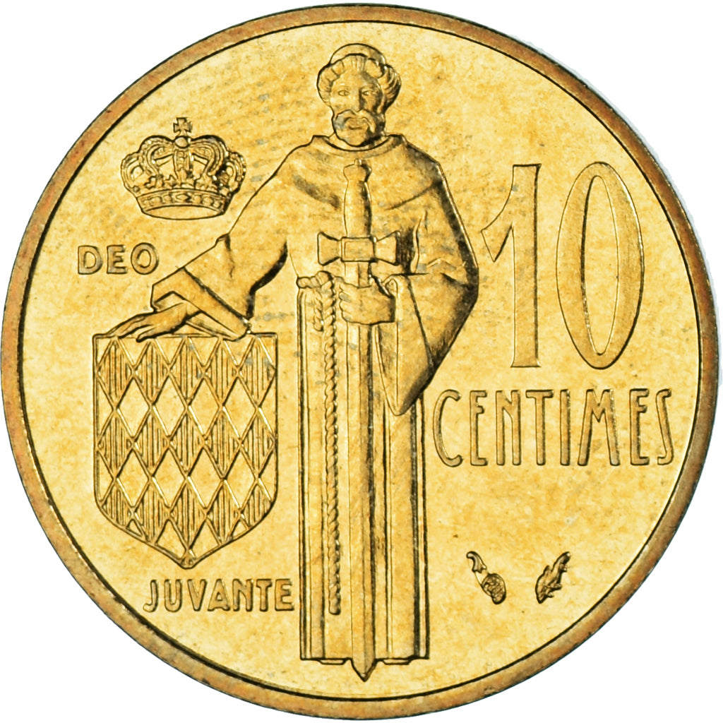 Munten, Monaco, Rainier III, 10 Centimes, 1982, FR, Aluminum-Bronze, KM:142