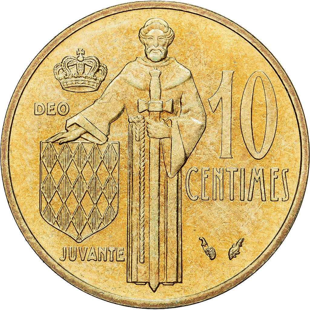 Munten, Monaco, Rainier III, 10 Centimes, 1982, FR, Aluminum-Bronze, KM:142