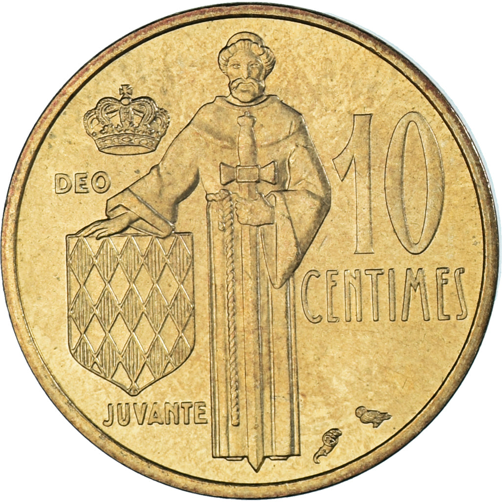 Coin, Monaco, Rainier III, 10 Centimes, 1962, AU(50-53), Aluminum-Bronze