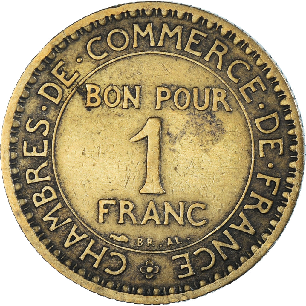 Coin, France, Chambre de commerce, Franc, 1920, Paris, Bon Pour, VF(30-35)