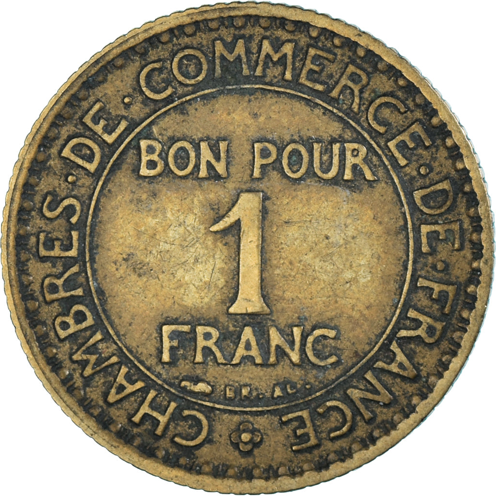 Moeda, França, Chambre de commerce, Franc, 1927, Paris, Bon Pour, VF(30-35)