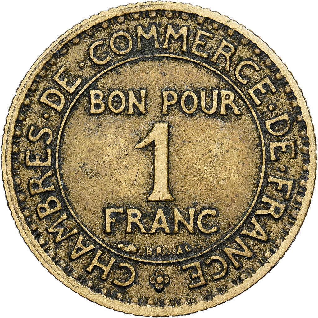 Coin, France, Chambre de commerce, Franc, 1927, Paris, Bon Pour, VF(30-35)
