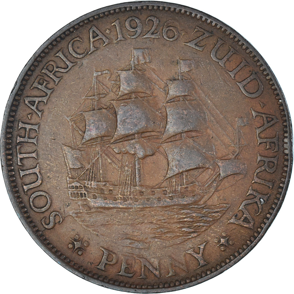Moneta, Południowa Afryka, George V, Penny, 1926, VF(30-35), Brązowy, KM:14.2