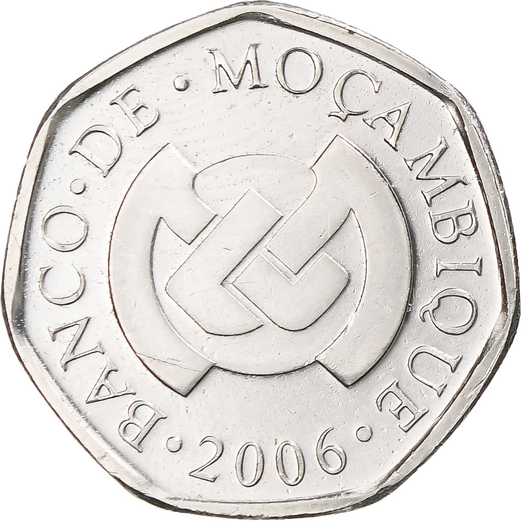 Coin, Mozambique, Metical, 2006, AU(55-58), Nickel plated steel, KM:137