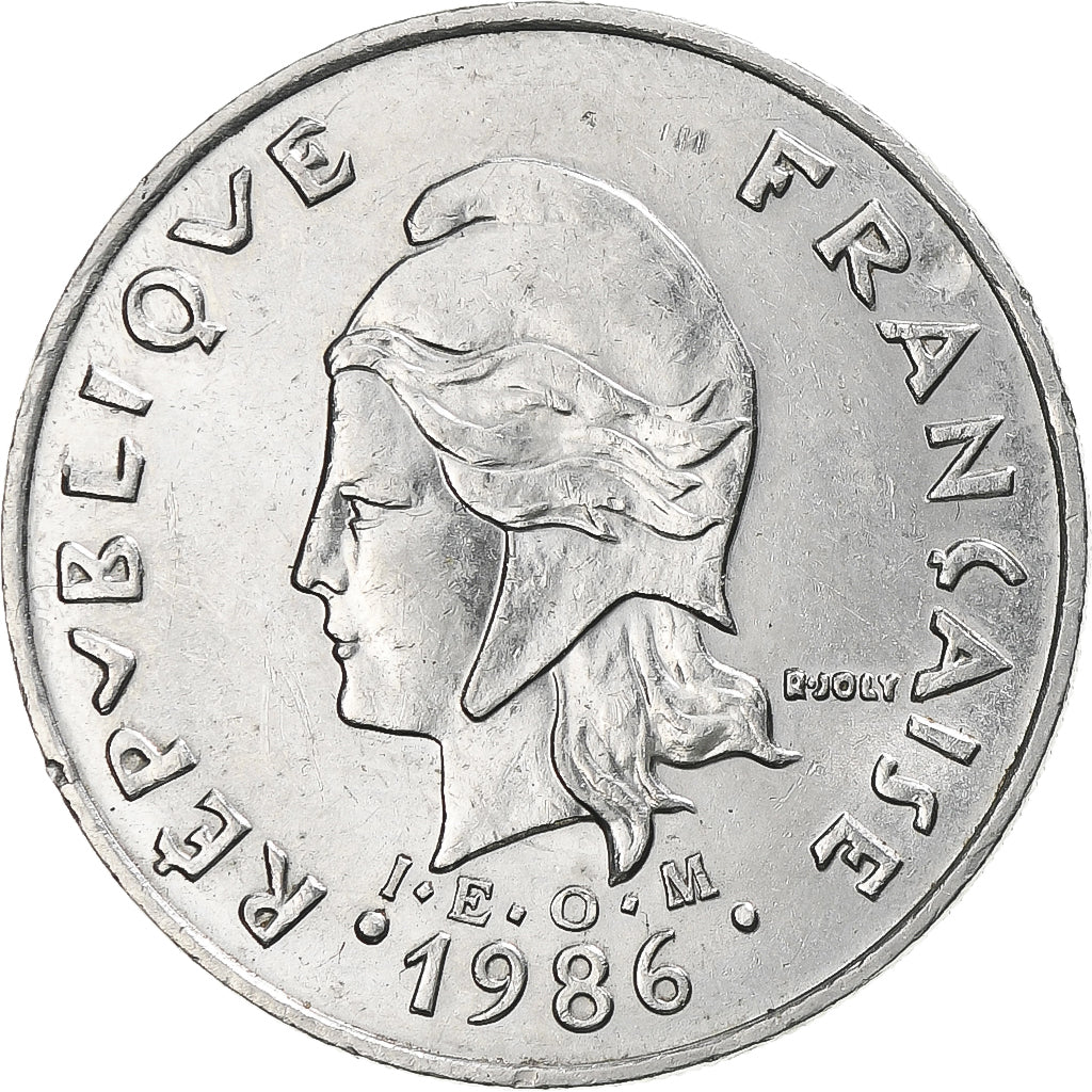 Münze, Neukaledonien, 20 Francs, 1986, VZ, Nickel