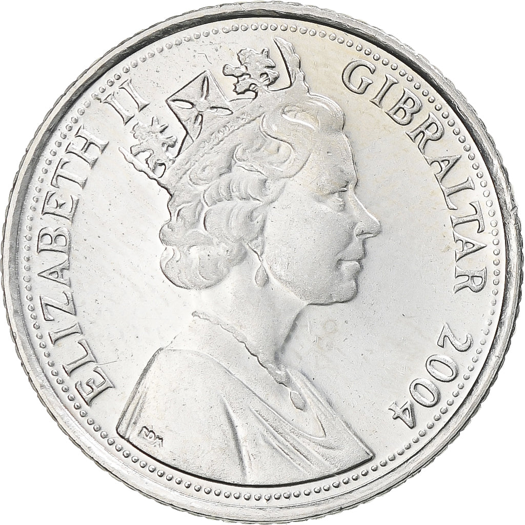 Moneta, Gibilterra, Elizabeth II, 10 Pence, 2004, SPL, Rame-nichel, KM:1047