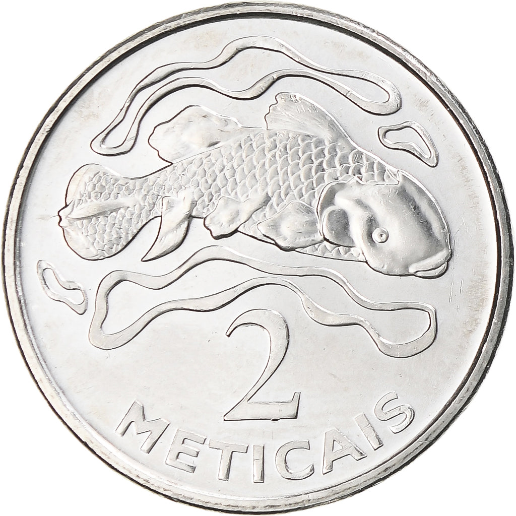 Coin, Mozambique, 2 Meticais, 2006, MS(65-70), Nickel plated steel, KM:138