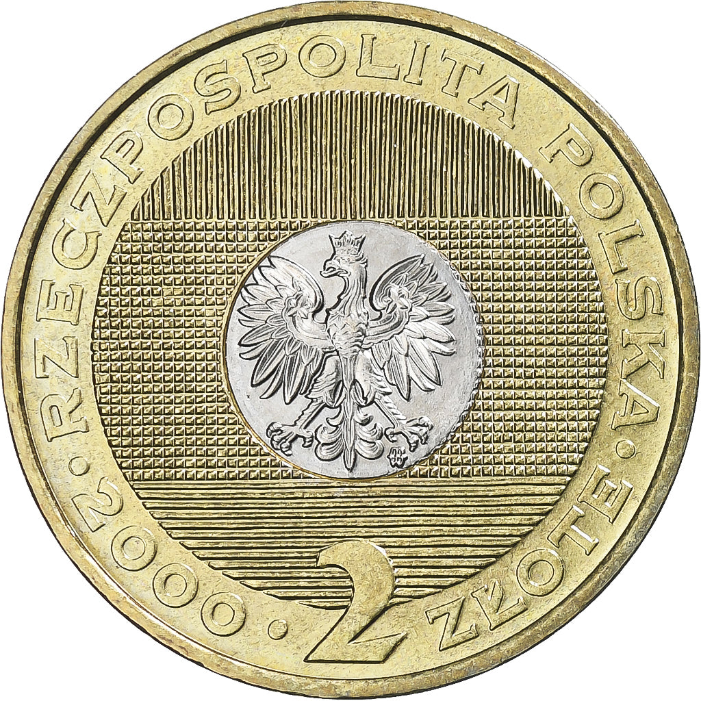 Moneta, Polonia, 2 Zlote, 2000, Warsaw, FDC, Bi-metallico, KM:374