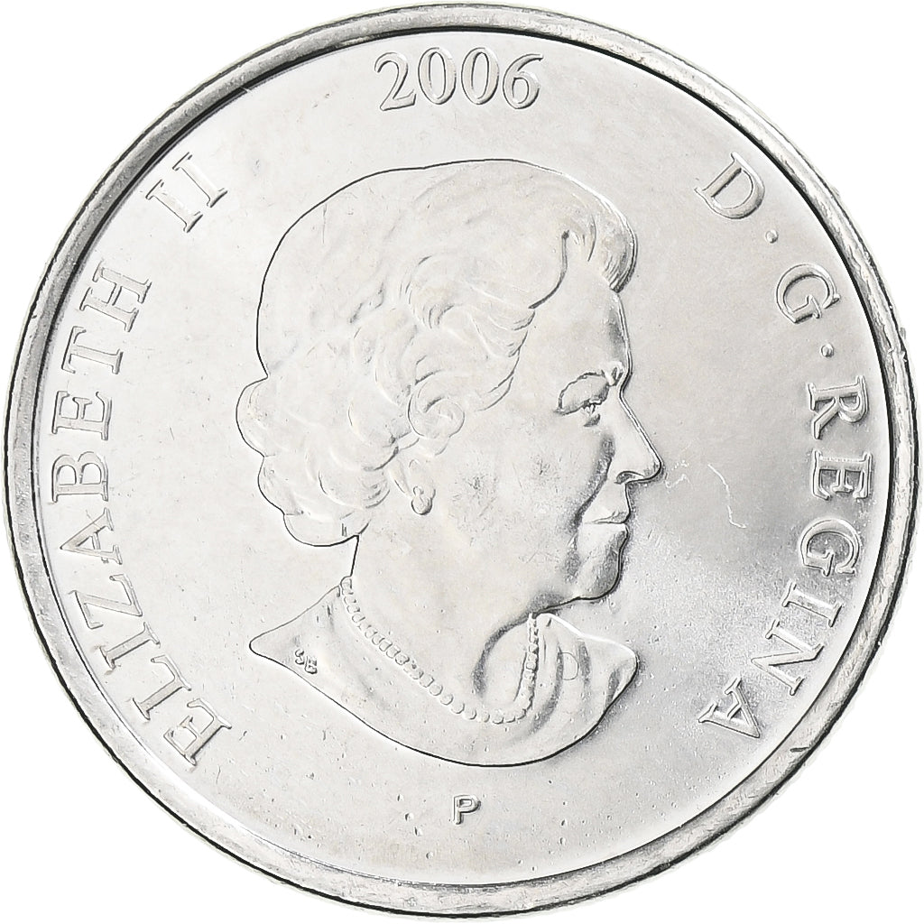 Munten, Canada, Elizabeth II, 25 Cents, 2006, Royal Canadian Mint, UNC-, Nickel