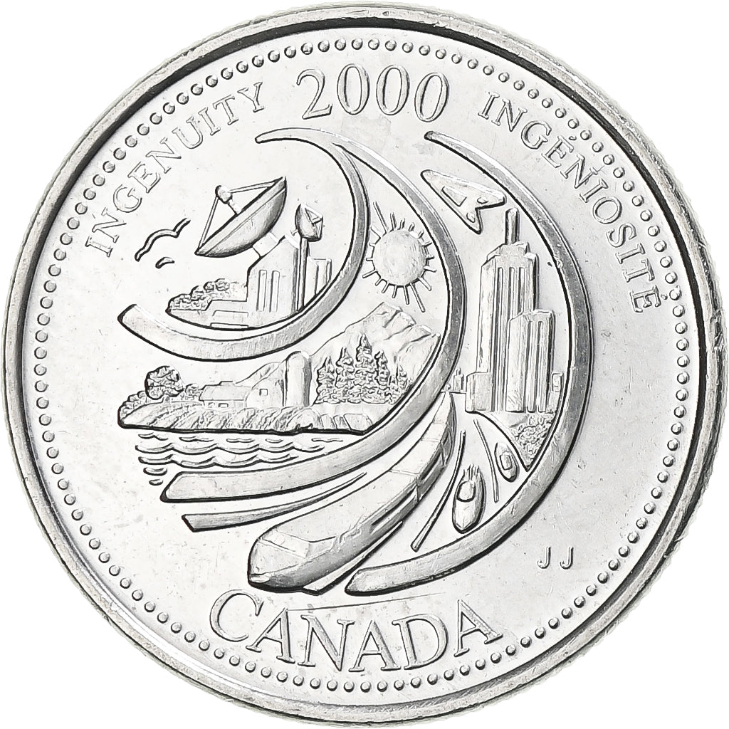 Canada, Elizabeth II, 25 Cents, 2000, Royal Canadian Mint, Nikiel, MS(65-70)