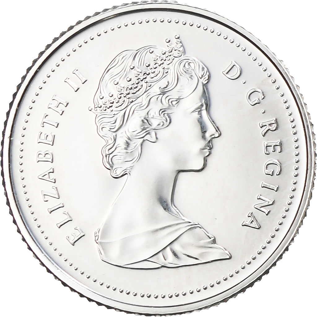 Canada, Elizabeth II, 10 Cents, 1987, Royal Canadian Mint, Nikiel, MS(65-70)