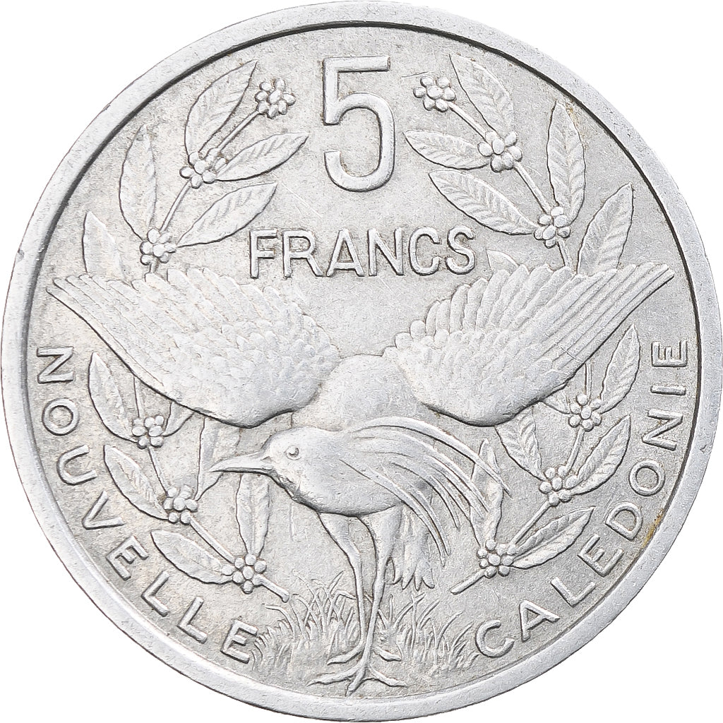 New Caledonia, 5 Francs, 1952, Paris, Aluminum, EF(40-45), KM:4