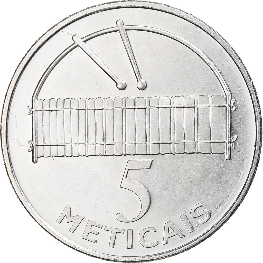 Mozambique, 5 Meticais, 2006, Nickel plated steel, MS(63), KM:139